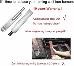 Grill Burner 16″ Stainless Steel SS304 4-Pack Set for Aussie Bull Blaze Jenn-air