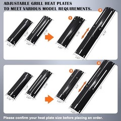 Adjustable Universal Grill Heat Plates, Heat 5 Pcs with Screws Porcelain Steel
