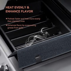 7636 67046 Porcelain 4-Notch Flavorizer Bars Weber Spirit I II 300 Grills 5-Pack