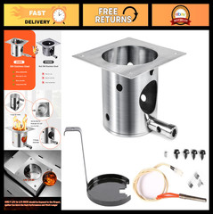 304 Stainless Steel Fire Burn Pot & Hot Rod Ignitor Kit for Pellet Grill Smoker,