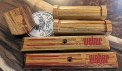 Weber Wooden Replacement Handle Set (CanaryWood)