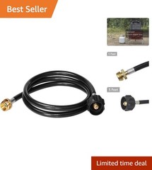 Cost-Effective 5FT Propane Hose – Universal Converter for Outdoor Cooking