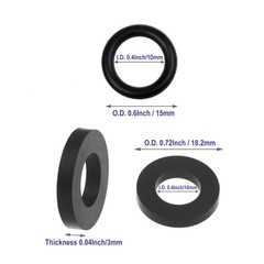 10Pcs and 10Pcs O-Rings for Soft Nose P.O.L. Fittings, Rubber Gas Leakage-Pro…