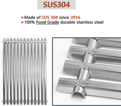 65905 304 Stainless Steel Grill Grates for Weber Genesis Silver A, Spirit E & S