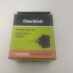CHAR-BROIL Propane Acme Nut UNIVERSAL 1/4-inch NPT #8384 – NEW