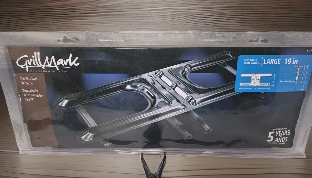 Grill Mark Universal fit H Burner Dual Large 19” Stainless Steel 81304