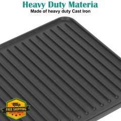 Cast Iron Grill Griddle for Weber Go-Anywhere Charcoal and Gas Grill, Flat To…