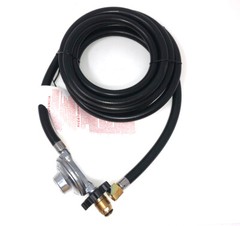 Portable 12ft (144in) Propane Hose & Regulator – Soft POL Fitting LP Gas Low Pr