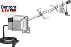 Universal BBQ Grill Rotisserie Kit with 110V Electric Motor for Gas Grills – 45″