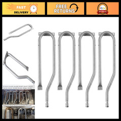 Stainless Steel Gas Grill Burner Replacement, Set of 4, 15 13/16″ Curved Parts