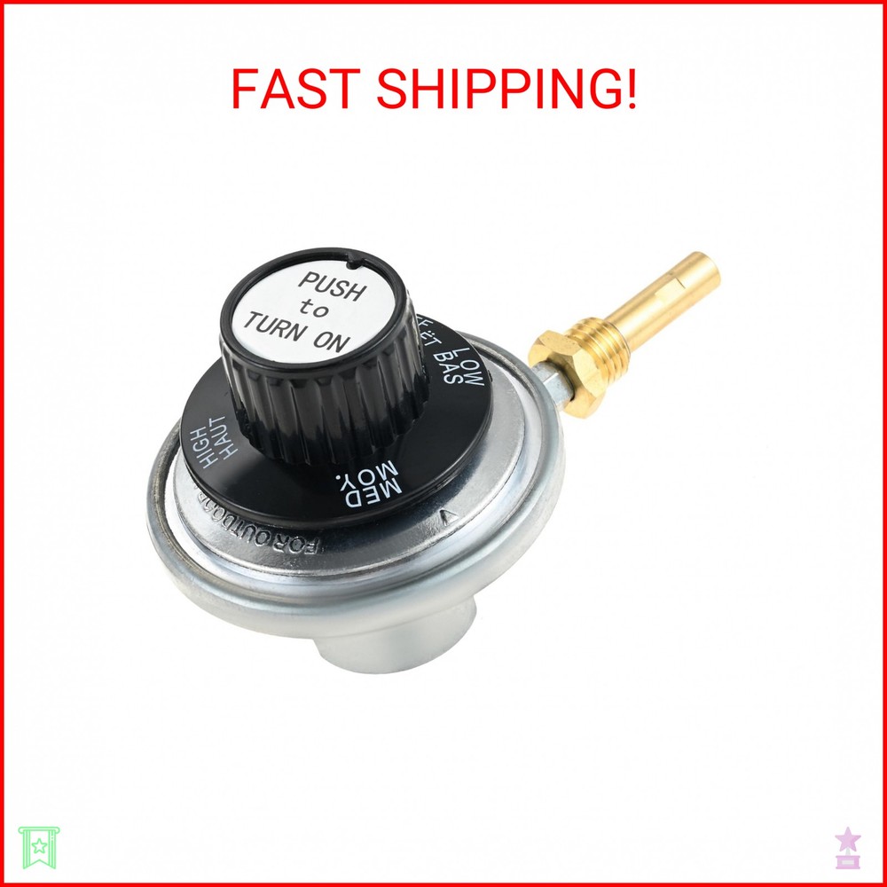 Gas Grill Regulator Control Valve with Knob, 205-REG Gas Control Valve, Replacem