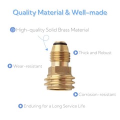 2 Pack Brass POL to QCC1 Propane Tank Adapter – Heavy-Duty LP