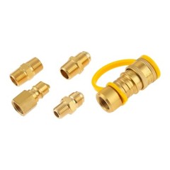 3/8″ Natural Gas Quick Connect Fittings Propane Hose Fit For Rv Trailer Adapter