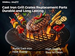 8835 Cast Iron 21.5″ Grill Grates for Weber Original Kettle Premium 22-inch