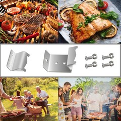 Stainless Steel Heat Plate Brackets, Burner Hanger Brackets Replacement for Char