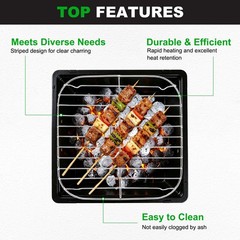 2 Pack Grill Grate Replacement, Steel Grill Grates for BBQ Parts [6.69 Inch]