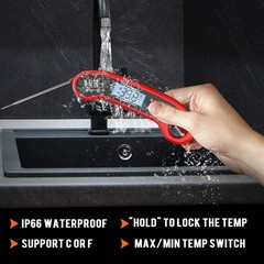 Meat Thermometer Digital, Instant Read for Grill and Red