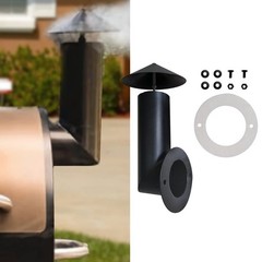 Steel Grill Smoke Stack for Traeger Pellet Grills with Chimney Cap and Gasket