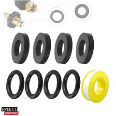 15Pcs Propane Tank Gasket and 15Pcs O-Rings for Soft Nose P.O.L. Fittings, Ga…