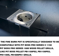 Grill Fire Burn Pot for Pit Boss Pro 1150 1160 PB1150PS2 PB1150PS3 PB1600PS1 BBQ