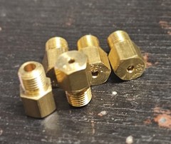 5x LP GAS 1.32MM Brass Orifices Jet Nozzles Fittings