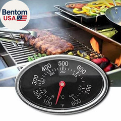 Black Grill Lid Thermometer Heat Indicator Replacement for Grill Master Nexgrill