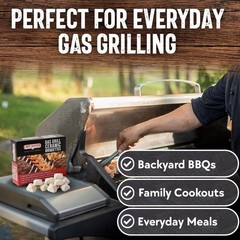 Chef Master Ceramic Briquettes for Gas Grill (50 Pack) – Replacement Gray