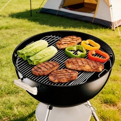 304 Stainless Steel Cooking & Charcoal Grate Kit for 22/22.5” Kettle Grill Acce