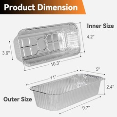 20-Pack Grill Drip Pan Liners Disposable Aluminum Foil Grease Tray