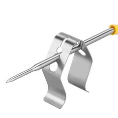 Stainless Steel Clips for BBQ Probes 3 Pack for Optimal Cooking Results