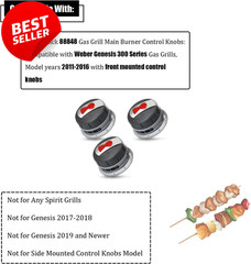 Weber Genesis 300 Burner Knobs 88848 Upgraded 3 Pack 2011-2016 – US
