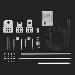 Stainless Steel Rotisserie Kit for Gas Grills with a Cookbox up to 39’’ – Includ