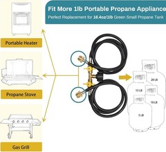Portable Appliance Adapter Hose with Shut Off Valve