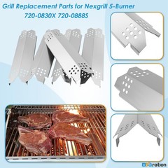 Grill Replacement Parts for Nexgrill 5 Burner 720-0888S – 2-Pack Stainless