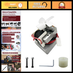 Auger Motor Replacement Kit with Bushing & Screws/Nuts – 2.0 RPM for Pellet Gril