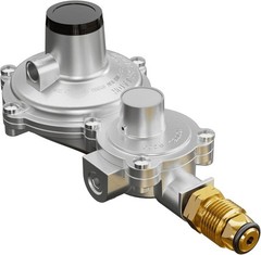 2 Stage Propane Regulator with POL, Tank Regulator for RV, Trailers