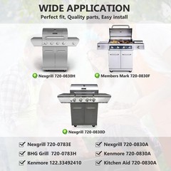 Criditpid Grill Replacement Parts for Nexgrill 720-0830H 720-0783E Silver
