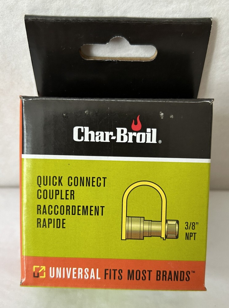 New Char-Broil Fixitup Universal 3/8” NPT Brass Quick Connect Coupler (R4-5)