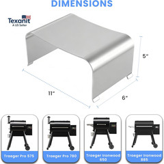 Stainless Steel Heat Baffle Diffuser Replacement for Traeger PRO 575 Pellet Gril