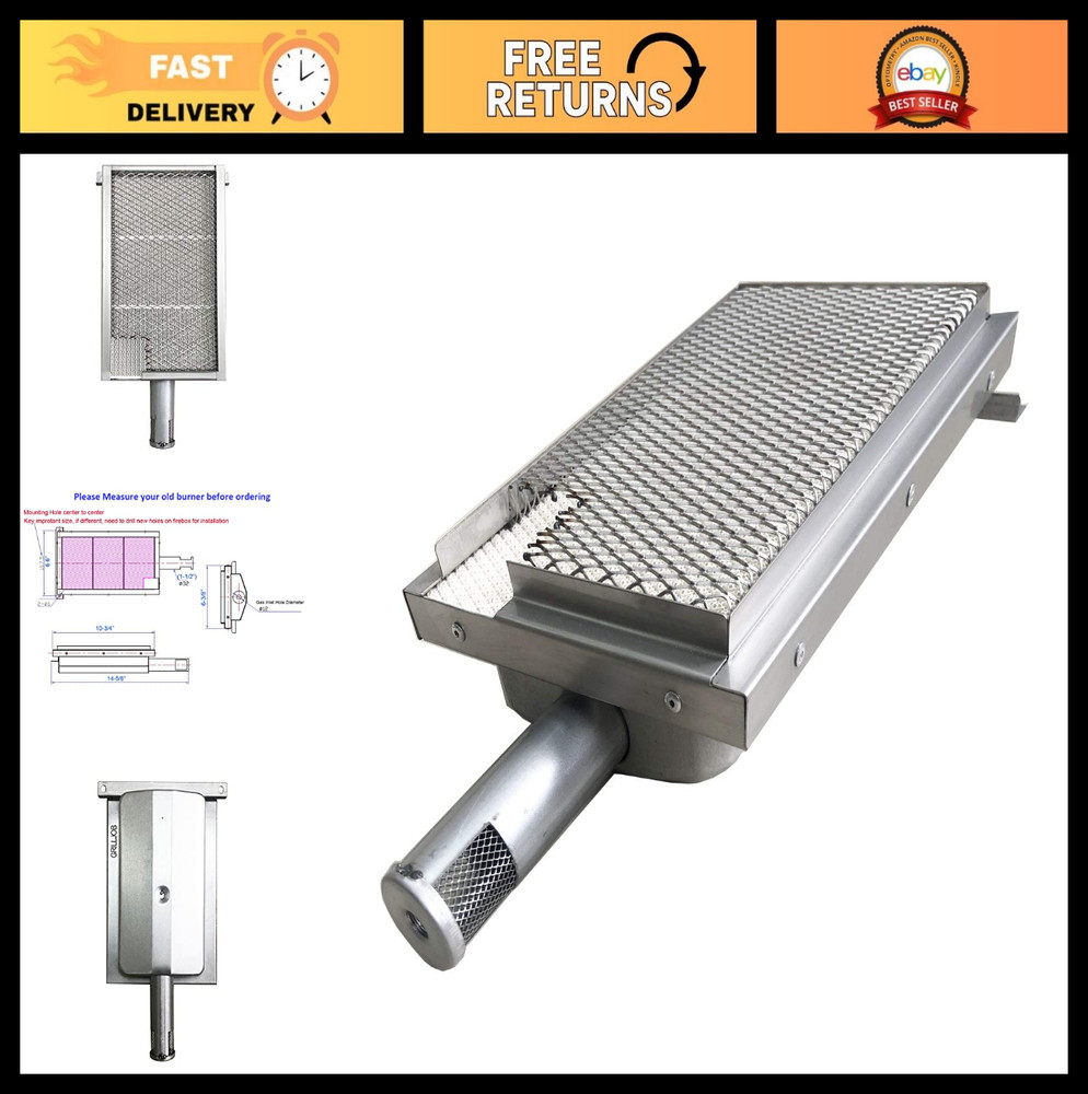 Ceramic Infrared BBQ Grill Searing Burner Replacement Part for Outdoor Cooking