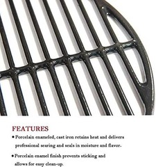 18 3/16 Inch Porcelain Coated Grill Grate Non-Stick 18 3/16″ Cast Iron Grate