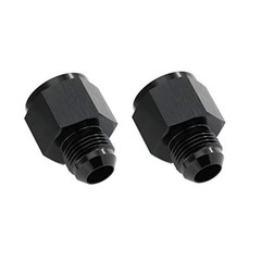 Flare Reducer Adapter Fitting Connector 6AN Female to 4AN Male Black, QTY: 2