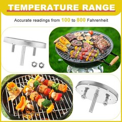Lid Thermometer, BBQ Grill Temperature Gauge, 3 Inch Steel Heat Indicator Rep…