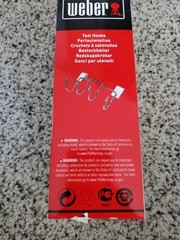 OEM Weber 7401 Tool Hooks Compatible on 18in (47cm) and 22in (57cm) kettles -NEW