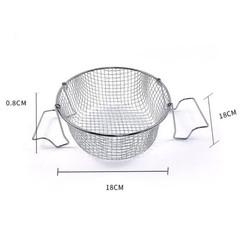 Stainless Steel Cooking Basket for Frying Rinsing Draining and Steaming Tasks