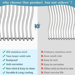 NAPOLEON 17-3/4″ Stainless Steel 2 Waved Cooking Grids Grates Replacement Part