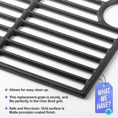 Grill Grates for Nexgrill Home Depot 720-0830H 720-0783E 720-0670C, 17 Inch C…