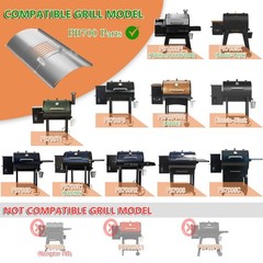 Flame Broiler Slide Cover and Bottom for Pit Boss Replacement Parts in Grey