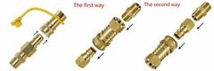 3/8 Inch Natural Gas Quick Connect Fittings, LP Gas Propane Hose Quick Discon…