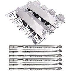 6 Pack Grill Burner Tubes & Flame Tamers for Nexgrill 720-0896B Replacement